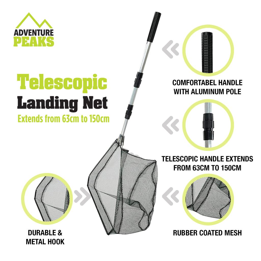 Telescopic Fishing Landing Net for Sea Coarse Game Fishing 63-150cm Aluminium Telescopic Fishing Landing Net for Sea Coarse Game Fishing 63-150cm Aluminium